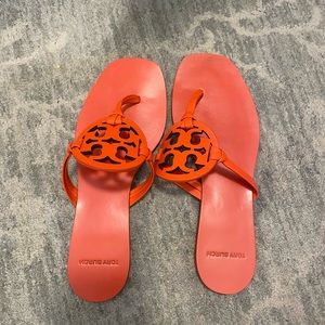 Tory Burch Miller Sqaure Toe Flip Flops